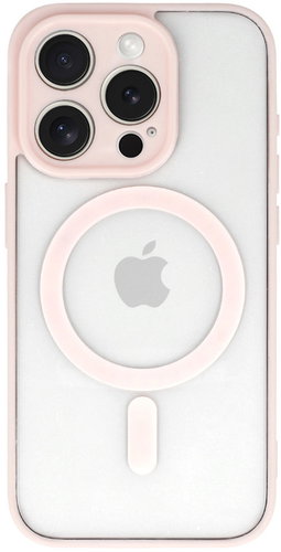 TopQ Acrylic Colour MagSafe Back Cover for iPhone 16 Pro, Light Pink - Phone Cover - Main image