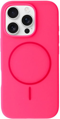 TopQ Magsafe Slim Silicone Back Cover for iPhone 16 Pro Max Pink - Phone Cover - Main image