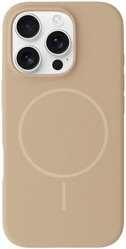 TopQ Magsafe Slim Silicone Back Cover for iPhone 16 Pro Max brown - Phone Cover - Main image