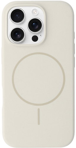 TopQ Magsafe Slim Silicone Back Cover for iPhone 15 Pro Max stone - Phone Cover - Main image
