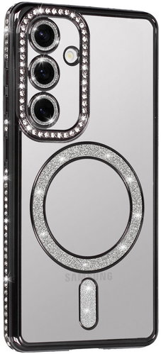 TopQ Bling Magsafe Back Cover for Samsung A56 5G Black - Phone Cover - Main image