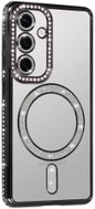 TopQ Zadní kryt Bling Magsafe pro Samsung Galaxy S25 Ultra černý - Phone Cover