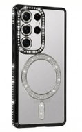 TopQ Zadní kryt Bling Magsafe pro Samsung Galaxy S24 Ultra černý - Phone Cover