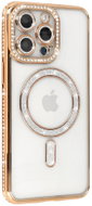 TopQ Zadní kryt Bling Magsafe pro iPhone 16 Pro Max zlatý - Phone Cover