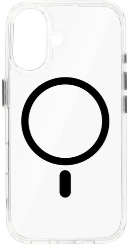 TopQ Glossy Magsafe Clear Back Cover for iPhone 16 black - Phone Cover - Main image