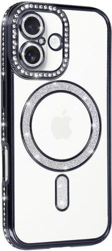TopQ Bling Magsafe Back Cover for iPhone 17 black - Phone Cover - Main image