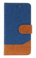 TopQ Pouzdro Jeans iPhone 16e Knížkové modré - Phone Case