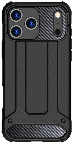 TopQ Panzer Back Cover for iPhone 17 Pro Max Black - Phone Cover - Main image
