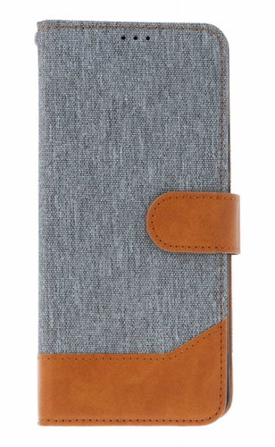 TopQ Jeans Book-Style Case for Xiaomi Redmi Note 14 Grey - Phone Case - Main image