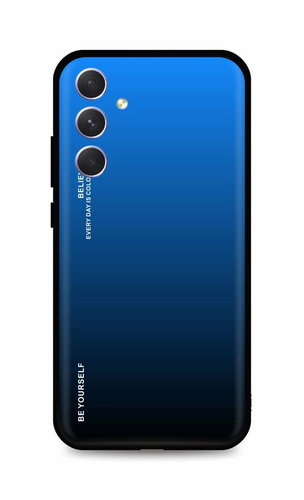 TopQ Kryt LUXURY Samsung A14 pevný duhový modrý 115014 - Phone Cover - Main image