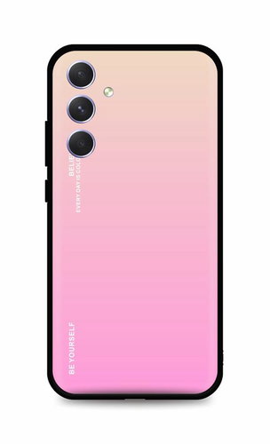 TopQ Kryt LUXURY Samsung A14 pevný duhový meruňkový 115010 - Phone Cover - Main image