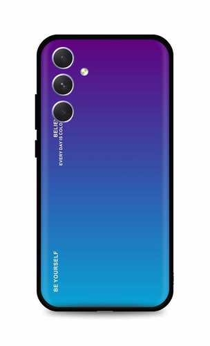 TopQ Kryt LUXURY Samsung A14 pevný duhový purpurový 115009 - Phone Cover - Main image