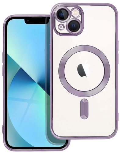 TopQ Kryt Electro iPhone 13 MagSafe s fialovým rámečkem 115607 - Phone Cover - Main image