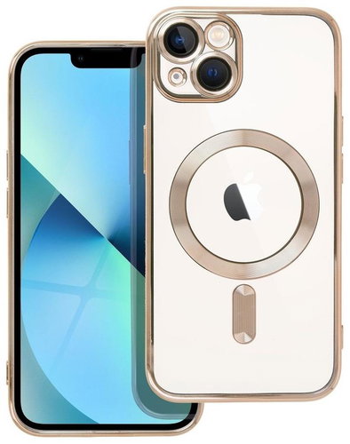 TopQ Kryt Electro iPhone 13 MagSafe se zlatým rámečkem 115606 - Phone Cover - Main image