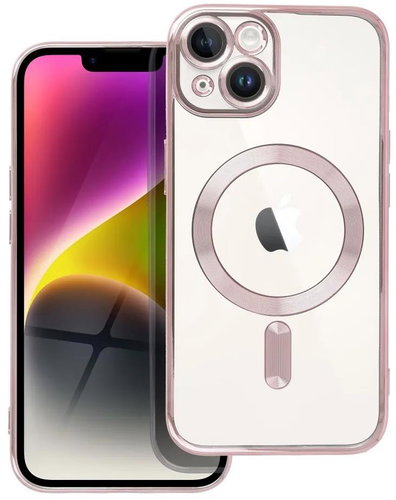 TopQ Kryt Electro iPhone 14 MagSafe s růžovým rámečkem 115616 - Phone Cover - Main image