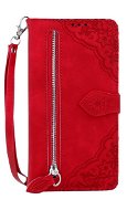 TopQ Pouzdro Samsung A54 5G knížkové se zipem červené 110466 - Phone Case