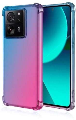 TopQ Kryt Xiaomi 13T Pro Shock duhový modro-růžový 110461 - Phone Cover - Main image