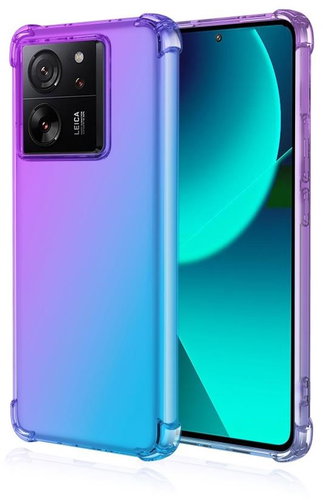 TopQ Kryt Xiaomi 13T Pro Shock duhový fialovo-modrý 110458 - Phone Cover - Main image