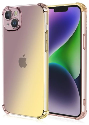 TopQ Kryt iPhone 14 Shock duhový purpurovo-žlutý 110292 - Phone Cover - Main image