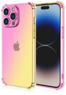 TopQ Kryt iPhone 14 Pro Shock dúhový ružovo-žltý 110287 - Kryt na mobil