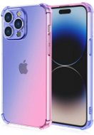 TopQ Kryt iPhone 14 Pro Shock dúhový modro-ružový 110286 - Kryt na mobil