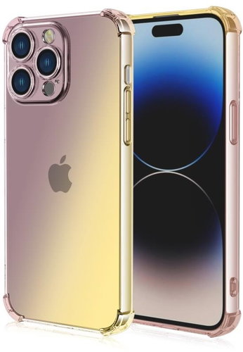 TopQ Kryt iPhone 14 Pro Shock duhový purpurovo-žlutý 110285 - Phone Cover - Main image