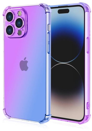 TopQ Kryt iPhone 14 Pro Shock duhový fialovo-modrý 110283 - Phone Cover - Main image