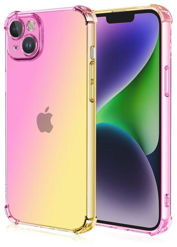 TopQ Kryt iPhone 13 Shock duhový růžovo-žlutý 109768 - Phone Cover - Main image