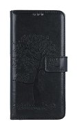 TopQ Pouzdro Xiaomi Redmi Note 12 knížkové Černý strom sovičky 111685 - Pouzdro na mobil
