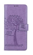 TopQ Pouzdro Xiaomi Redmi Note 12 knížkové Světle fialový strom sovičky 111682 - Phone Case