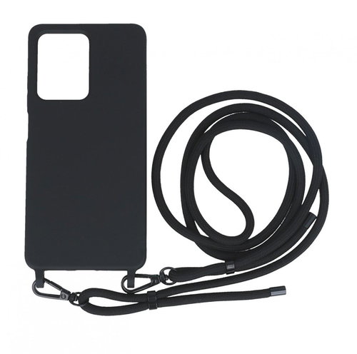 TopQ Cover Simple Xiaomi Redmi Note 12 Pro+ 5G black with lanyard 111391 - Phone Cover - Main image