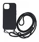 TopQ Kryt Simple iPhone 13 černý se šňůrkou 111379 - Phone Cover