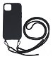 TopQ Kryt Simple iPhone 15 Plus čierny so šnúrkou 111324 - Kryt na mobil