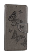 TopQ Pouzdro Xiaomi Redmi Note 12 knížkové Butterfly šedé 112026 - Phone Case