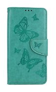 TopQ Puzdro Samsung A54 5G knižkové Butterfly zelené 111889 - Puzdro na mobil