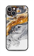 TopQ Kryt LUXURY iPhone 14 pevný Marble šedo-zlatý 111284 - Phone Cover
