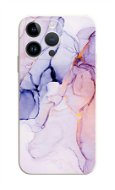 TopQ Kryt iPhone 14 Pro Mramor ružovo-fialový 110931 - Kryt na mobil