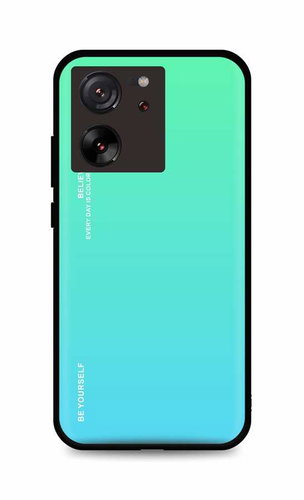 TopQ Kryt LUXURY Xiaomi 13T pevný duhový zelený 111531 - Phone Cover - Main image