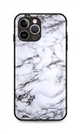 TopQ Kryt LUXURY iPhone 15 Pro pevný Marble White 111295 - Kryt na mobil