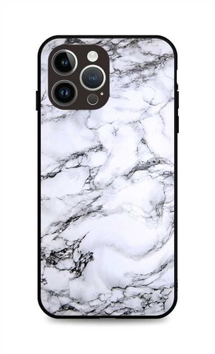 TopQ Cover LUXURY iPhone 15 Pro solid Marble White 111295 - Phone Cover - Main image