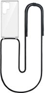TopQ Kryt Simple Samsung S23 Ultra s čiernou šnúrkou priehľadný 111387 - Kryt na mobil