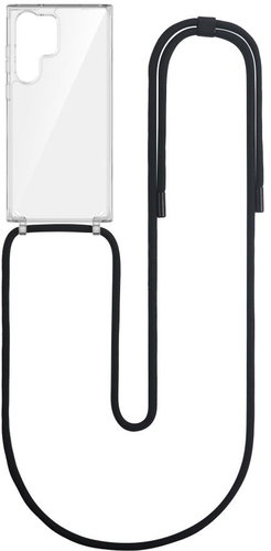 TopQ Kryt Simple Samsung S23 Ultra s černou šňůrkou průhledný 111387 - Phone Cover - Main image