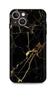 TopQ Kryt LUXURY iPhone 15 pevný Marble černo-zlatý 111299 - Phone Cover