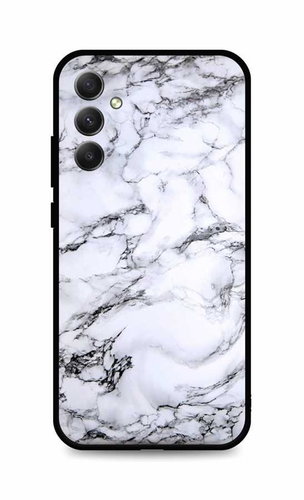 TopQ Kryt LUXURY Samsung A34 pevný Marble White 111305 - Phone Cover - Main image