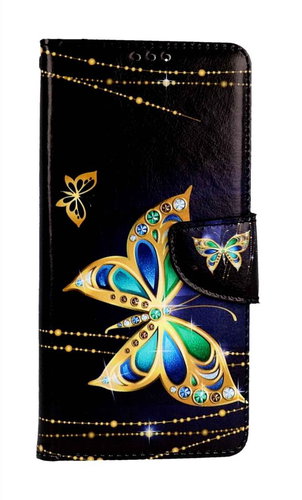 TopQ Pouzdro Xiaomi Redmi Note 12 knížkové Zlatý motýl 112839 - Phone Case - Main image