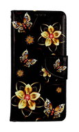 TopQ Pouzdro Xiaomi Redmi Note 12 knížkové Zlaté květy 112837 - Phone Case