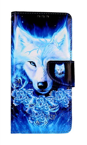 TopQ Pouzdro Xiaomi Redmi Note 12 knížkové Tyrkysový vlk 112836 - Phone Case - Main image