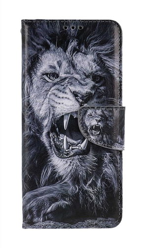 TopQ Pouzdro Samsung A14 knížkové Černobílý lev 112852 - Phone Case - Main image