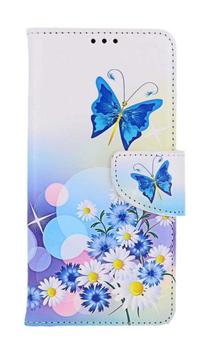 TopQ Pouzdro Samsung A54 5G knížkové Bílé s motýlkem 112827 - Phone Case - Main image