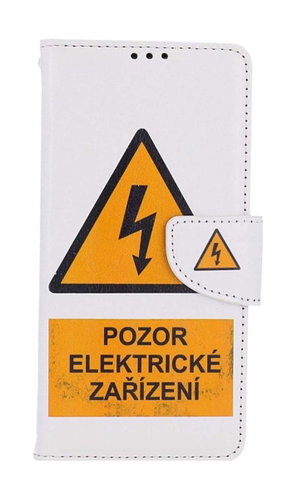 TopQ Pouzdro Xiaomi Redmi Note 12 knížkové Pozor elektrické zařízení 112684 - Phone Case - Main image